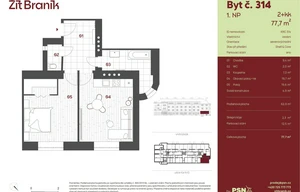 Apartment for sale, 2+kk - 1 bedroom, 58m<sup>2</sup>