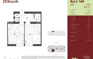 Apartment for sale, 2+kk - 1 bedroom, 53m<sup>2</sup>