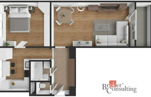 Apartment for sale, 2+1 - 1 bedroom, 52m<sup>2</sup>