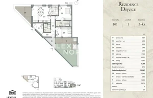 Apartment for sale, 3+kk - 2 bedrooms, 103m<sup>2</sup>