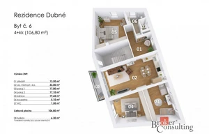 Apartment for sale, 4+kk - 3 bedrooms, 110m<sup>2</sup>