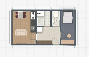 Apartment for rent, 2+kk - 1 bedroom, 53m<sup>2</sup>