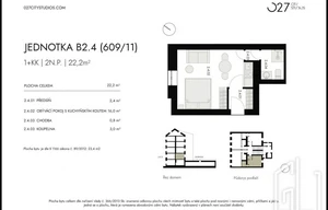 Apartment for sale, 1+KK - Studio, 22m<sup>2</sup>