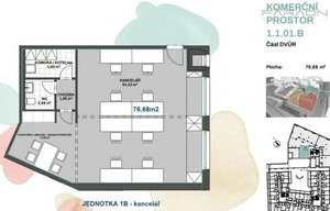 Office for rent, 77m<sup>2</sup>