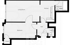 Apartment for rent, 2+kk - 1 bedroom, 47m<sup>2</sup>