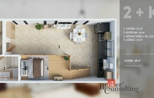 Apartment for sale, Atypical layout, 48m<sup>2</sup>