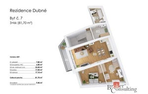 Apartment for sale, 3+kk - 2 bedrooms, 82m<sup>2</sup>