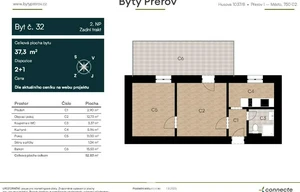 Apartment for sale, 2+1 - 1 bedroom, 52m<sup>2</sup>
