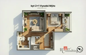 Apartment for sale, 2+1 - 1 bedroom, 56m<sup>2</sup>