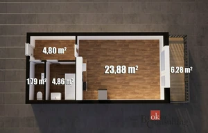 Apartment for rent, 1+KK - Studio, 35m<sup>2</sup>