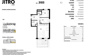 Apartment for sale, 3+kk - 2 bedrooms, 76m<sup>2</sup>