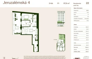 Apartment for sale, 3+kk - 2 bedrooms, 69m<sup>2</sup>