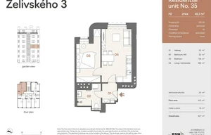 Apartment for sale, 2+kk - 1 bedroom, 39m<sup>2</sup>