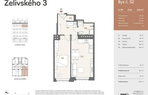 Apartment for sale, 2+kk - 1 bedroom, 47m<sup>2</sup>