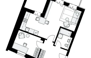 Apartment for rent, 2+kk - 1 bedroom, 50m<sup>2</sup>