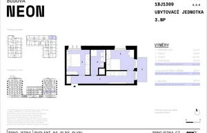 Apartment for sale, 2+1 - 1 bedroom, 45m<sup>2</sup>