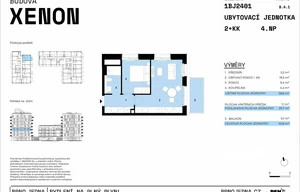 Apartment for sale, 2+kk - 1 bedroom, 39m<sup>2</sup>