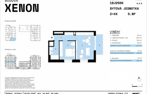 Apartment for sale, 2+kk - 1 bedroom, 45m<sup>2</sup>