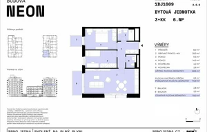 Apartment for sale, 3+kk - 2 bedrooms, 69m<sup>2</sup>