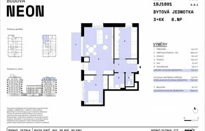 Apartment for sale, 3+kk - 2 bedrooms, 71m<sup>2</sup>