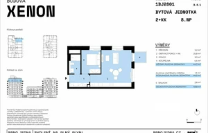 Apartment for sale, 2+kk - 1 bedroom, 45m<sup>2</sup>