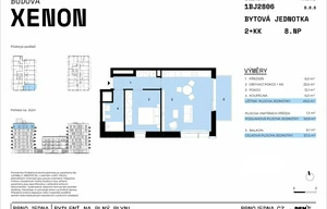 Apartment for sale, 2+kk - 1 bedroom, 50m<sup>2</sup>