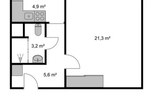 Apartment for rent, 1+1 - Studio, 36m<sup>2</sup>