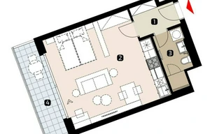 Apartment for sale, 1+KK - Studio, 41m<sup>2</sup>
