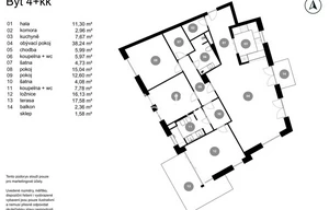 Apartment for sale, 4+kk - 3 bedrooms, 134m<sup>2</sup>