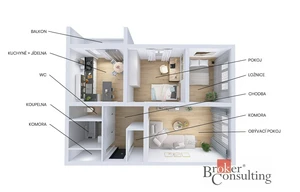 Apartment for sale, 3+1 - 2 bedrooms, 69m<sup>2</sup>