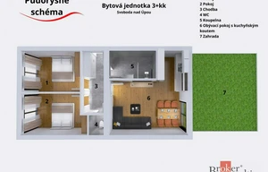Apartment for sale, 3+kk - 2 bedrooms, 72m<sup>2</sup>