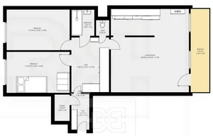 Apartment for rent, 3+kk - 2 bedrooms, 80m<sup>2</sup>