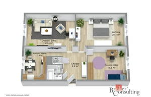 Apartment for sale, 3+1 - 2 bedrooms, 81m<sup>2</sup>