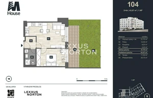 Apartment for sale, 2+kk - 1 bedroom, 42m<sup>2</sup>