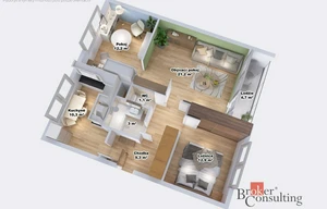 Apartment for sale, 3+1 - 2 bedrooms, 70m<sup>2</sup>