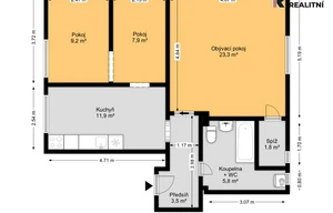Apartment for sale, 3+1 - 2 bedrooms, 77m<sup>2</sup>