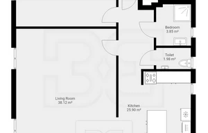 Apartment for rent, 2+1 - 1 bedroom, 90m<sup>2</sup>