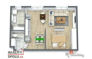 Apartment for rent, 2+kk - 1 bedroom, 51m<sup>2</sup>