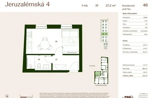 Apartment for sale, 1+KK - Studio, 26m<sup>2</sup>