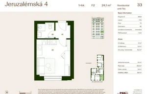 Apartment for sale, 1+KK - Studio, 23m<sup>2</sup>