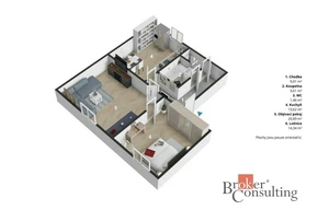 Apartment for sale, 2+1 - 1 bedroom, 67m<sup>2</sup>