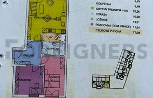 Apartment for rent, 3+kk - 2 bedrooms, 67m<sup>2</sup>