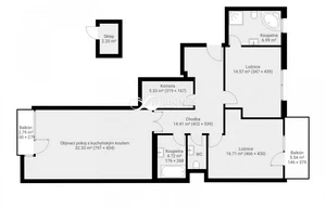 Apartment for rent, 3+kk - 2 bedrooms, 115m<sup>2</sup>