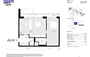 Apartment for sale, 2+kk - 1 bedroom, 50m<sup>2</sup>