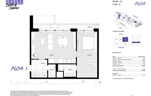 Apartment for sale, 2+kk - 1 bedroom, 55m<sup>2</sup>