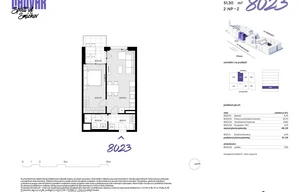 Apartment for sale, 2+kk - 1 bedroom, 48m<sup>2</sup>