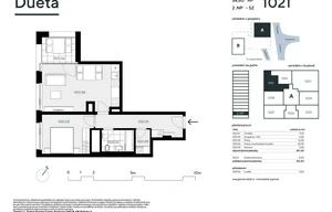 Apartment for sale, 2+kk - 1 bedroom, 54m<sup>2</sup>