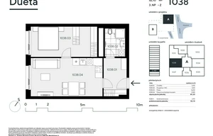 Apartment for sale, 2+kk - 1 bedroom, 49m<sup>2</sup>