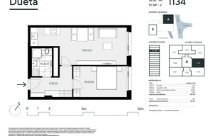 Apartment for sale, 2+kk - 1 bedroom, 50m<sup>2</sup>