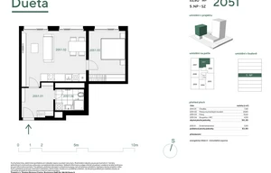 Apartment for sale, 2+kk - 1 bedroom, 50m<sup>2</sup>